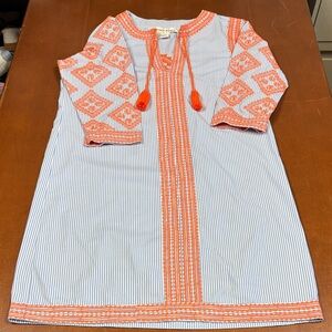 Gretchen Scott Designs Blue and Orange Dress